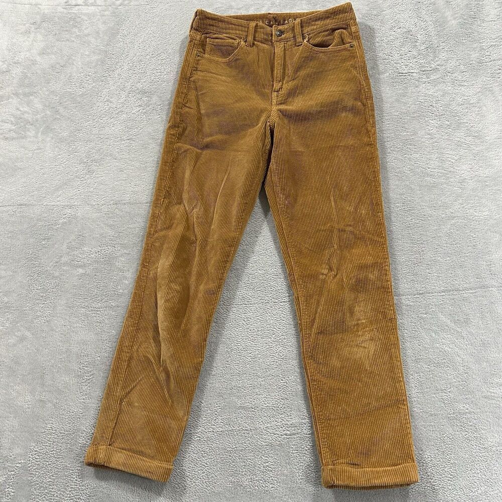 American Eagle Super Stretch Corduroy Pants Women 2 Golden Brown Vintage
